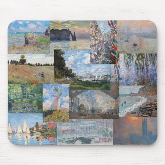 Claude Monet - Masterpieces Patchwork Mouse Pad (Front)