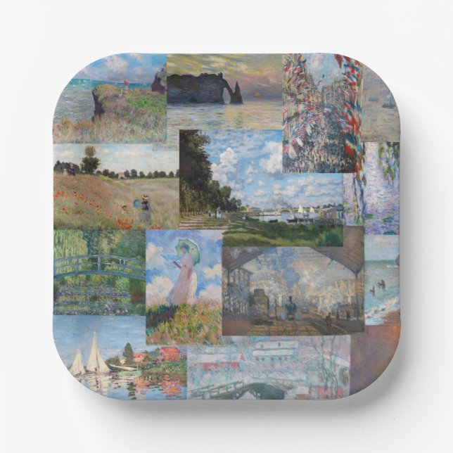 Claude Monet - Masterpieces Patchwork Paper Plates (Front)