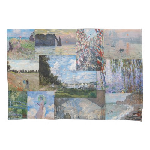 Claude Monet _ Masterpieces Patchwork Pillow Case