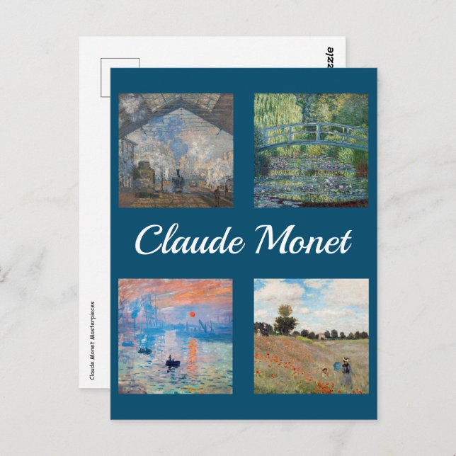 Claude Monet Masterpieces Patchwork Postcard (Front/Back)