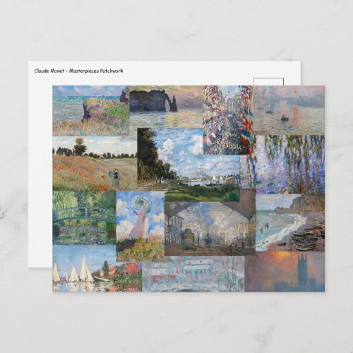 Claude Monet _ Masterpieces Patchwork Postcard