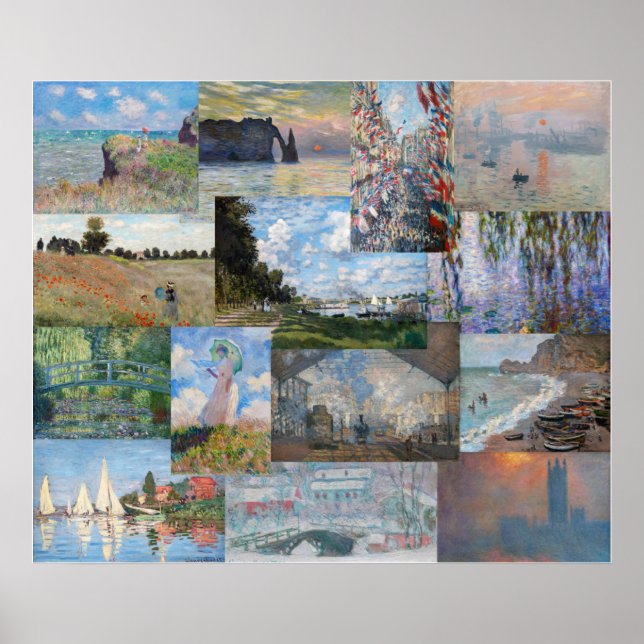Claude Monet - Masterpieces Patchwork Poster (Front)