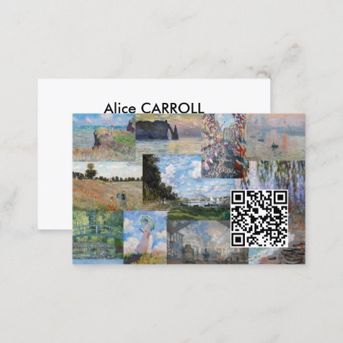 Claude Monet _ Masterpieces Patchwork _ QR Code Business Card