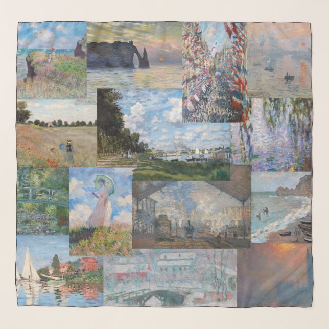 Claude Monet - Masterpieces Patchwork Scarf (Front)