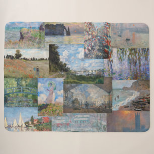Claude Monet - Masterpieces Patchwork Sherpa Blanket