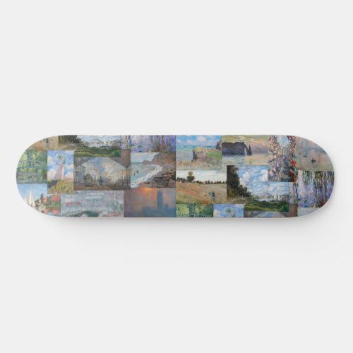 Claude Monet _ Masterpieces Patchwork Skateboard