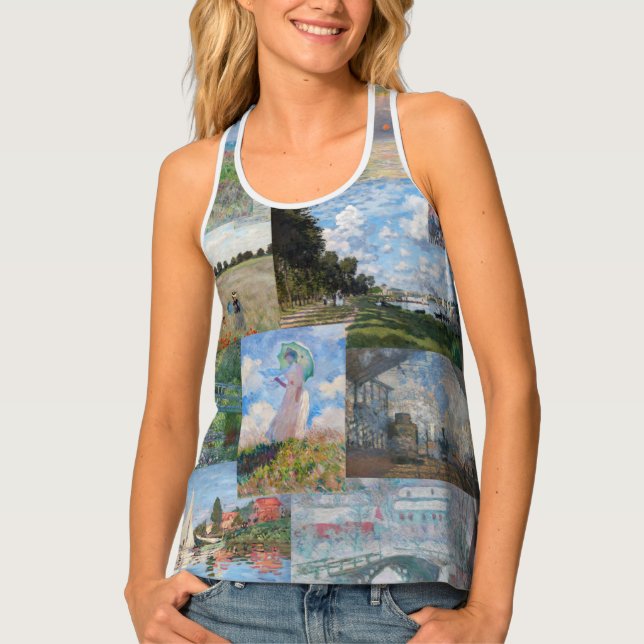 Claude Monet - Masterpieces Patchwork Tank Top (Front)