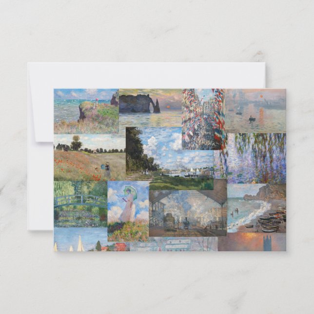 Claude Monet - Masterpieces Patchwork Thank You Card (Front)