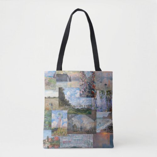 Claude Monet _ Masterpieces Patchwork Tote Bag