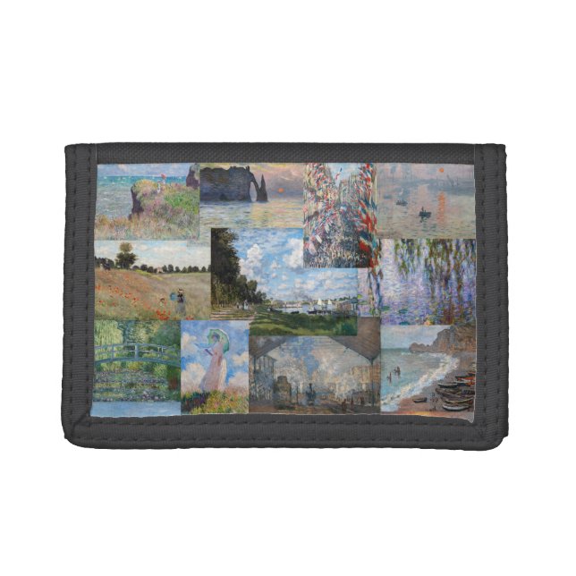 Claude Monet - Masterpieces Patchwork Trifold Wallet (Front)