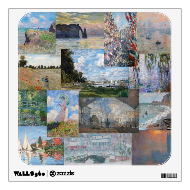 Claude Monet - Masterpieces Patchwork Wall Decal (Front)