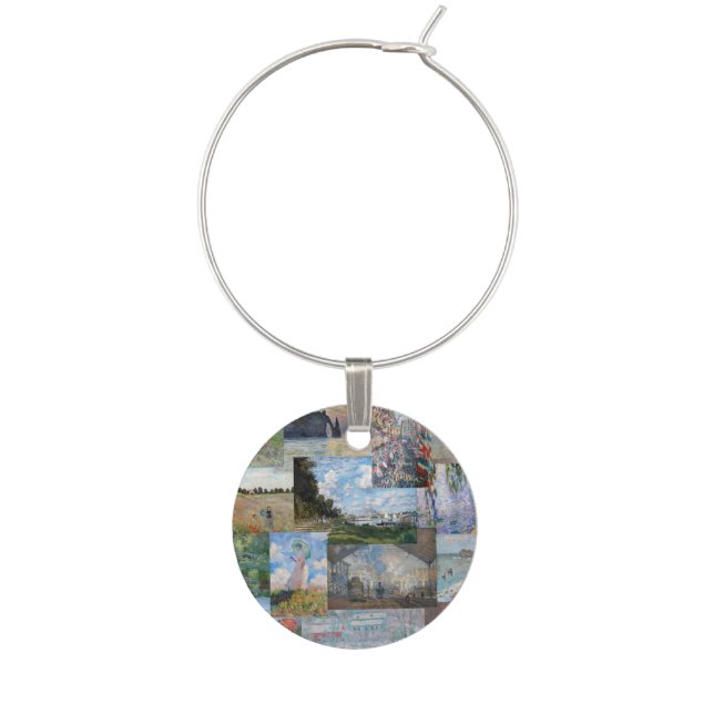 Claude Monet - Masterpieces Patchwork Wine Charm (Front)