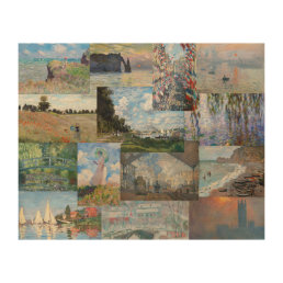 Claude Monet - Masterpieces Patchwork Wood Wall Art