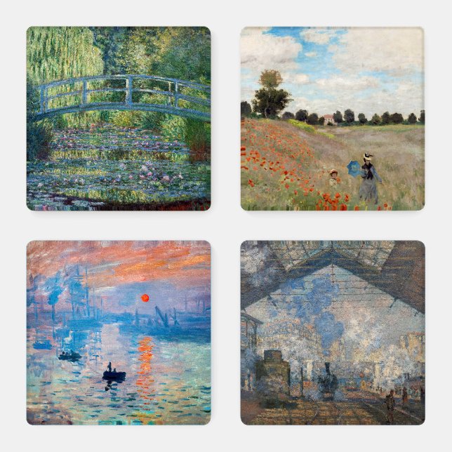 Claude Monet Masterpieces selection Coaster Set (Set)