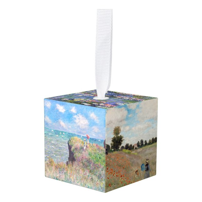 Claude Monet - Masterpieces Selection Cube Ornament (Front Angled)