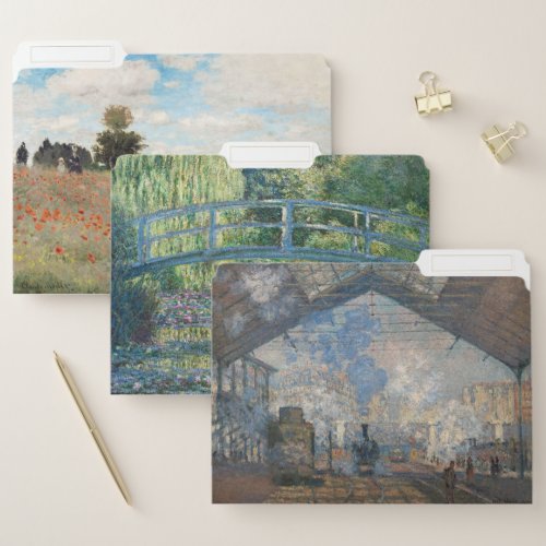 Claude Monet Masterpieces selection File Folder