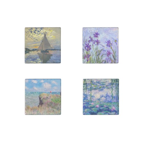 Claude Monet Masterpieces selection Stone Magnet