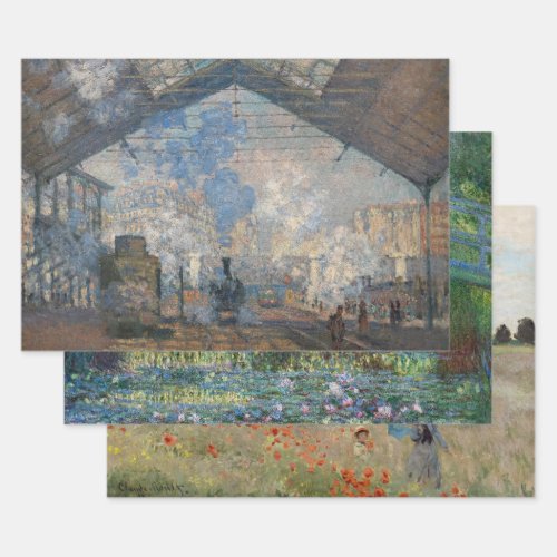 Claude Monet Masterpieces selection Wrapping Paper Sheets