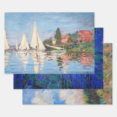 Claude Monet Masterpieces selection Wrapping Paper Sheets