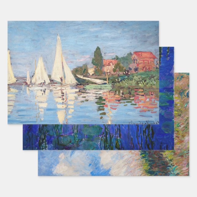 Claude Monet Masterpieces selection Wrapping Paper Sheets (Set)