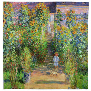 Claude Monet: Monet's Garden at Vétheuil Cloth Napkin