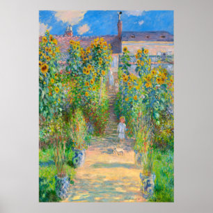 Claude Monet - Monet's garden at Vétheuil Poster