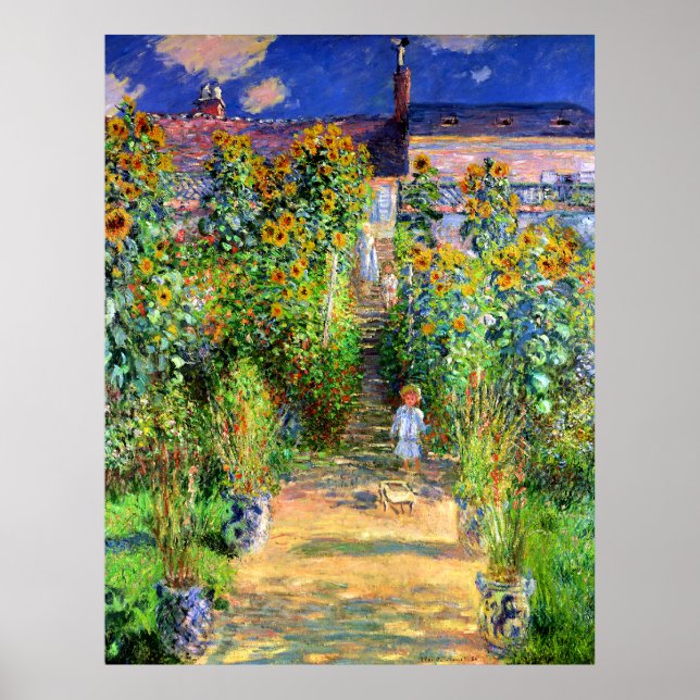 Claude Monet: Monet's Garden at Vétheuil Poster (Front)