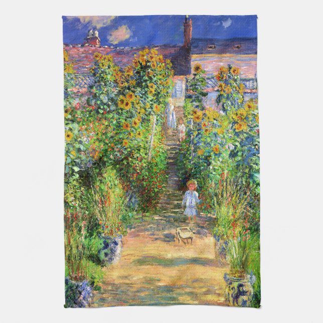 Claude Monet: Monet's Garden at Vétheuil Towel (Vertical)