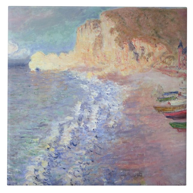 Claude Monet | Morning at Etretat Ceramic Tile (Front)