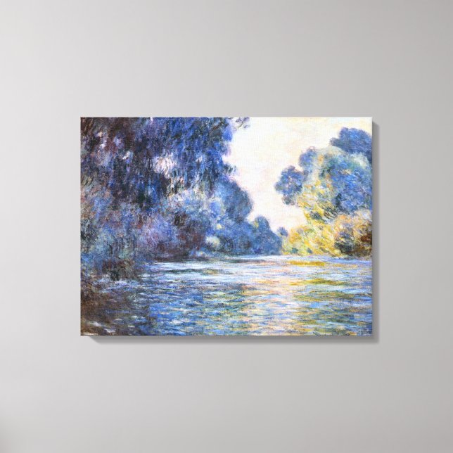 Claude Monet, Morning on the Seine at Giverny Canvas Print (Front)