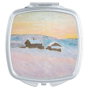 Claude Monet - Norway Landscape, Blue Houses Compact Mirror