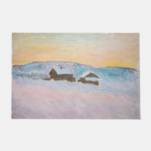Claude Monet - Norway Landscape, Blue Houses Doormat