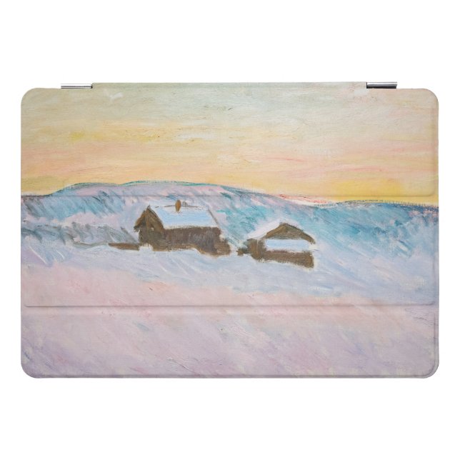 Claude Monet - Norway Landscape, Blue Houses iPad Pro Cover (Horizontal)