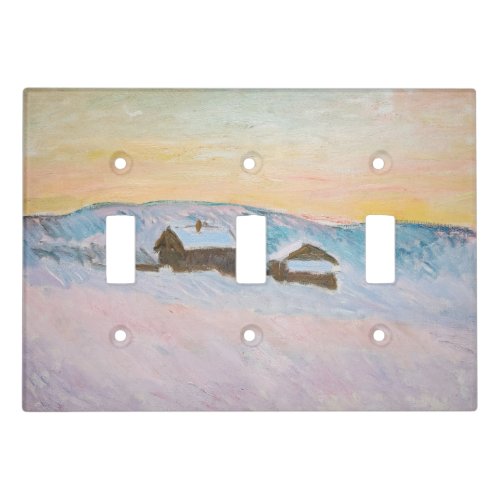 Claude Monet _ Norway Landscape Blue Houses Light Switch Cover