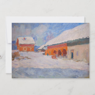 Claude Monet - Norway, Red Houses at Bjornegaard Thank You Card