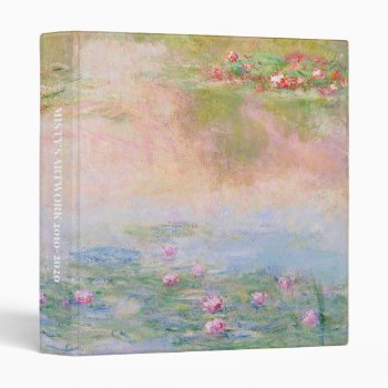 Claude Monet Nymphéas 3 Ring Binder by mistyqe at Zazzle