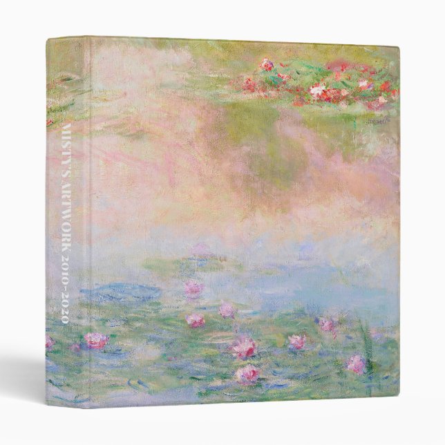 CLAUDE MONET Nymphéas 3 Ring Binder (Front/Spine)
