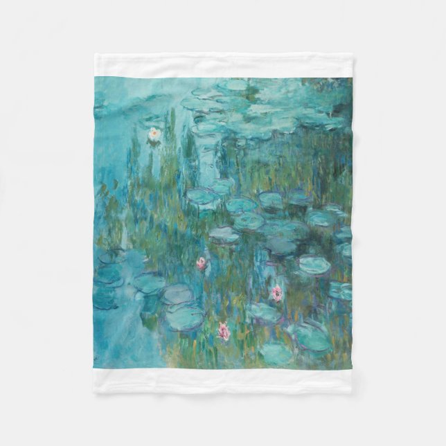 Claude Monet - Nympheas - Water Lilies Painting Fleece Blanket (Front)