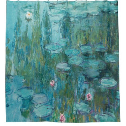 Claude Monet _ Nympheas _ Water Lilies Painting Shower Curtain