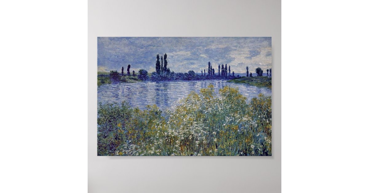 Claude Monet - On the bank of Seine at Vetheuil Poster | Zazzle
