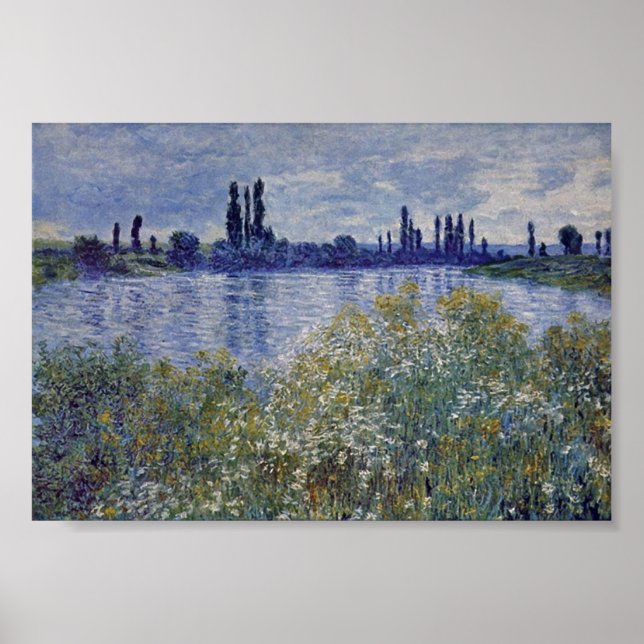 Claude Monet - On the bank of Seine at Vetheuil Poster (Front)