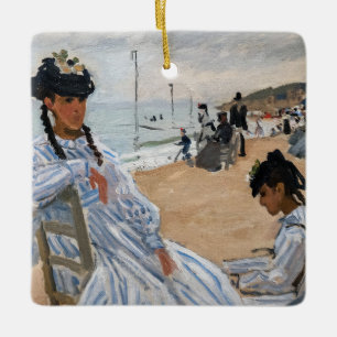 Claude Monet - On the Beach at Trouville Ceramic Ornament