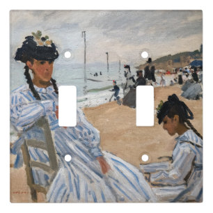 Claude Monet - On the Beach at Trouville Light Switch Cover