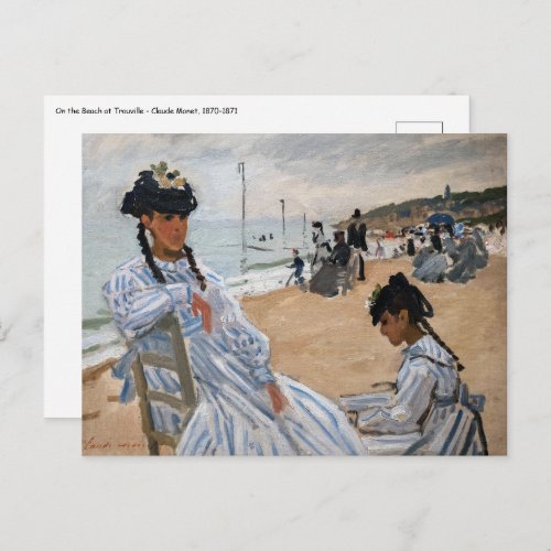 Claude Monet _ On the Beach at Trouville Postcard