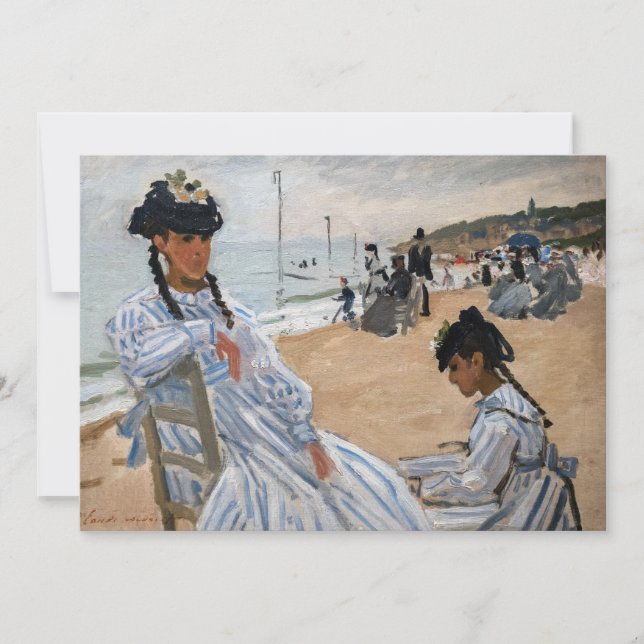 Claude Monet - On the Beach at Trouville Thank You Card (Front)