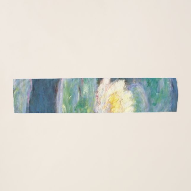 Claude Monet - Original Water Lilies Detailed Scarf (Front (Horizontal))
