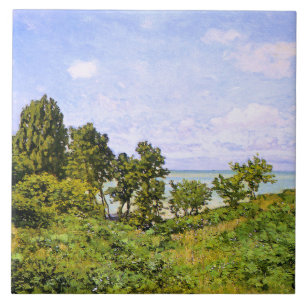 Claude Monet painting, By the Sea, Ceramic Tile