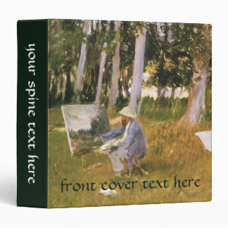 Claude Monet Painting, Edge of a Wood by Sargent 3 Ring Binder