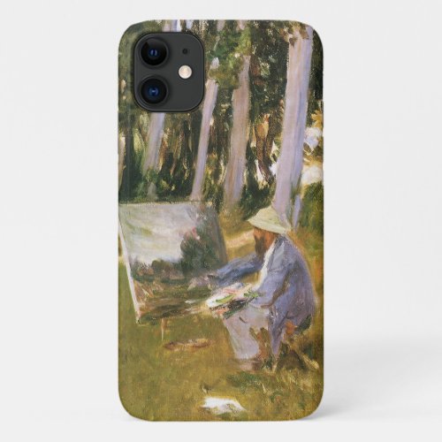Claude Monet Painting Edge of a Wood by Sargent iPhone 11 Case