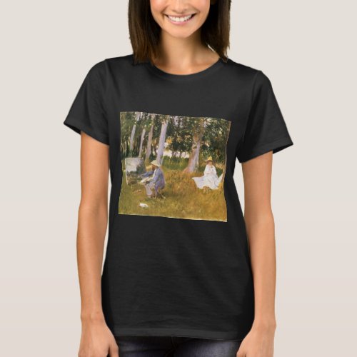 Claude Monet Painting Edge of a Wood by Sargent T_Shirt